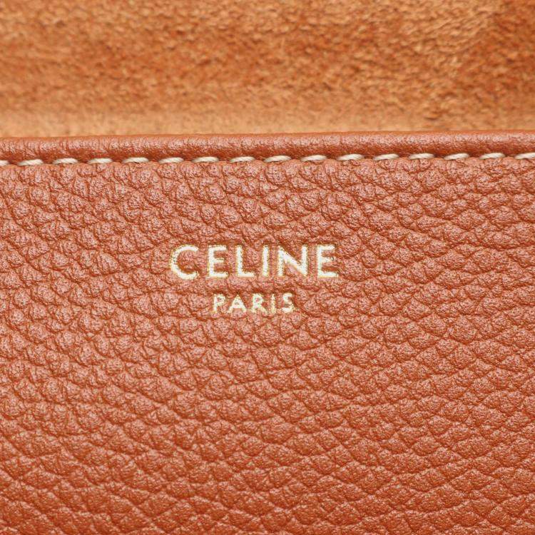 Pre Owned Celine Brown Small Calfskin Cabas Cuir Triomphe Anais Tote
