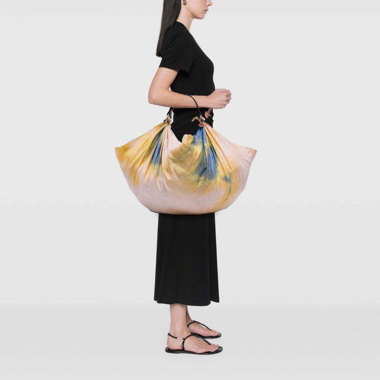 Pre Owned Celine Pink Silk Scarf Bag