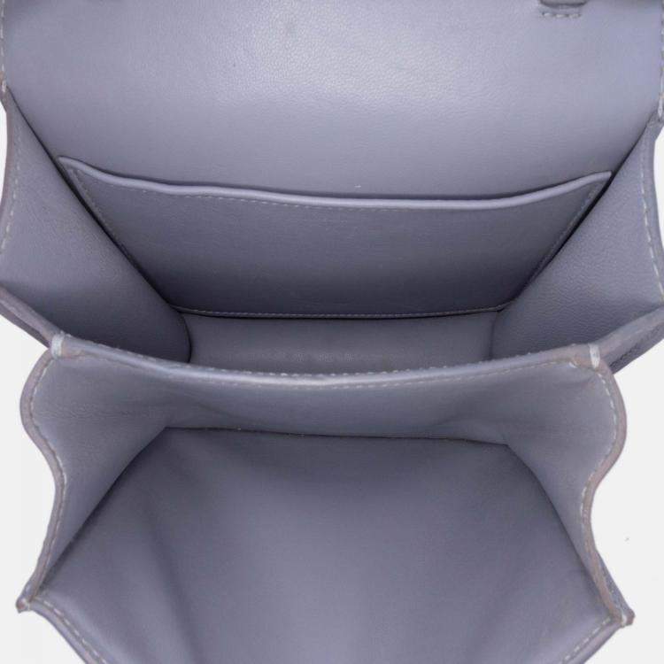 Pre Owned Celine Blue Teen Liege Calfskin Classic Box