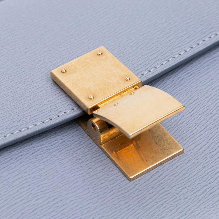 Pre Owned Celine Blue Teen Liege Calfskin Classic Box