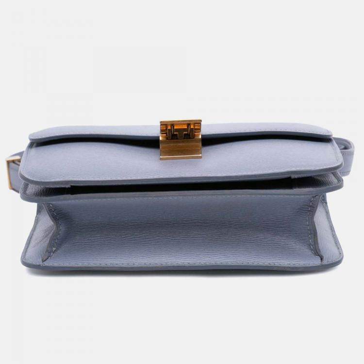 Pre Owned Celine Blue Teen Liege Calfskin Classic Box