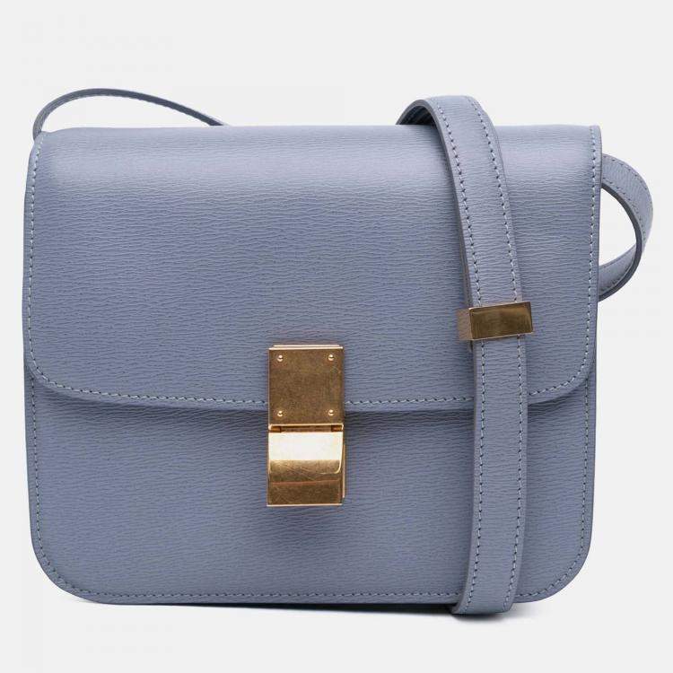 Pre Owned Celine Blue Teen Liege Calfskin Classic Box