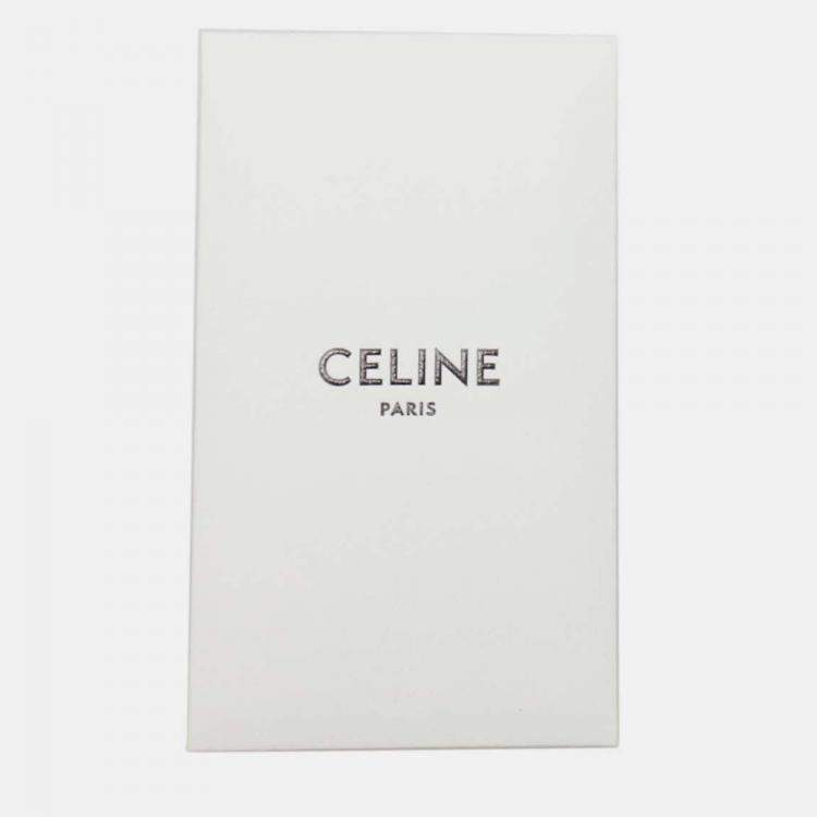Pre Owned Celine Triomphe Classique Canvas Leather Crossbody Bag