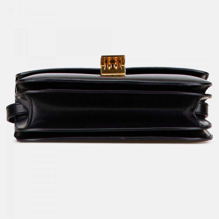 Pre Owned Celine Black Medium Calfskin Classic Box