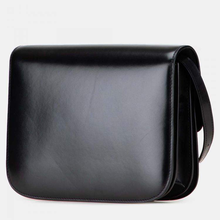 Pre Owned Celine Black Medium Calfskin Classic Box