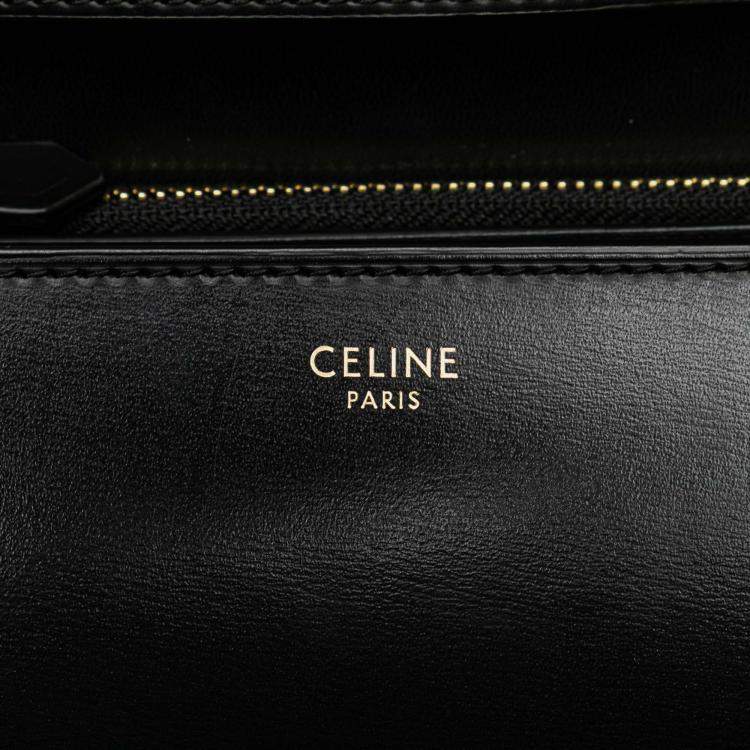 Pre Owned Celine Black Medium Calfskin Classic Box