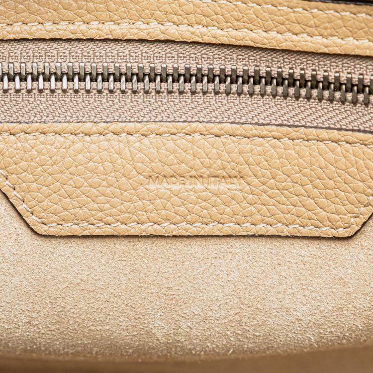 Pre Owned Celine Brown Micro Drummed Calfskin Luggage Tote