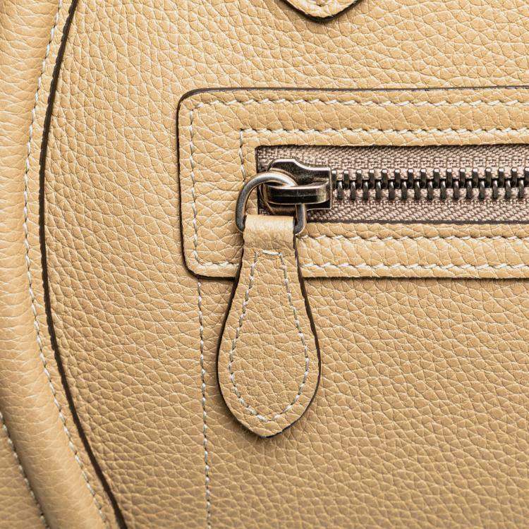 Pre Owned Celine Brown Micro Drummed Calfskin Luggage Tote