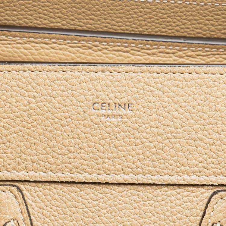 Pre Owned Celine Brown Micro Drummed Calfskin Luggage Tote