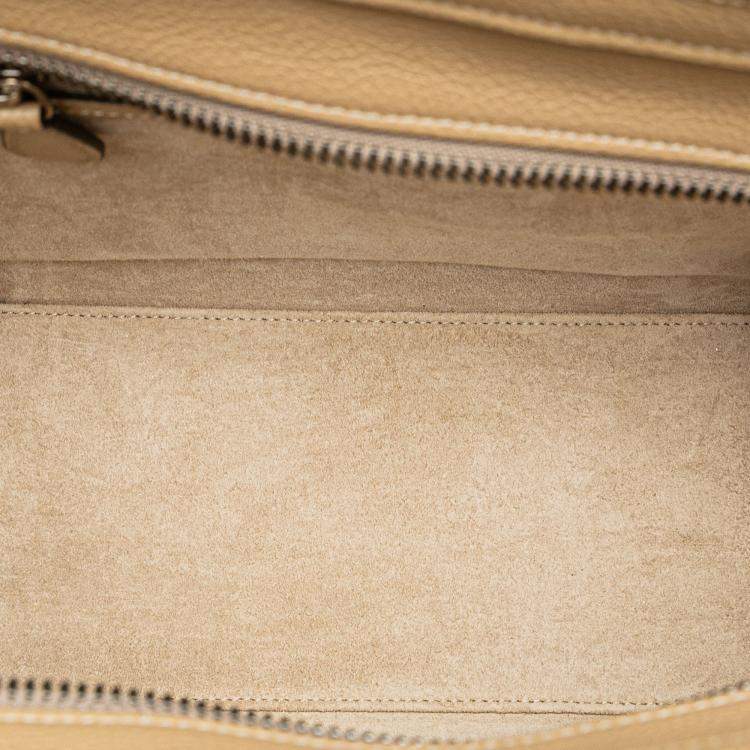 Pre Owned Celine Brown Micro Drummed Calfskin Luggage Tote