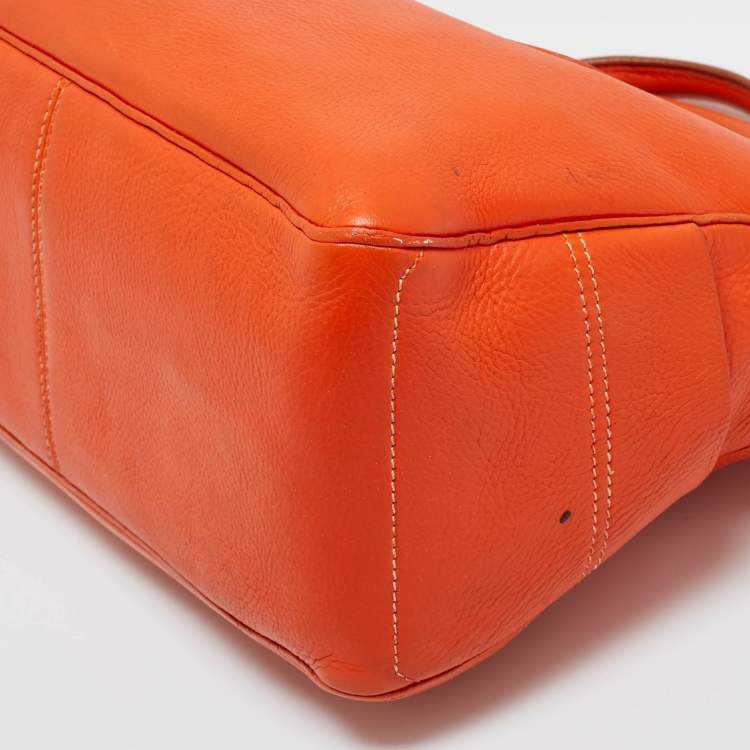 Pre Owned Celine Orange Leather Boogie Tote