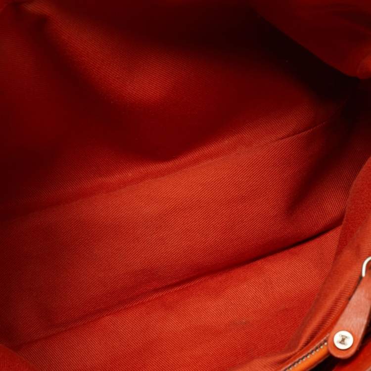 Pre Owned Celine Orange Leather Boogie Tote