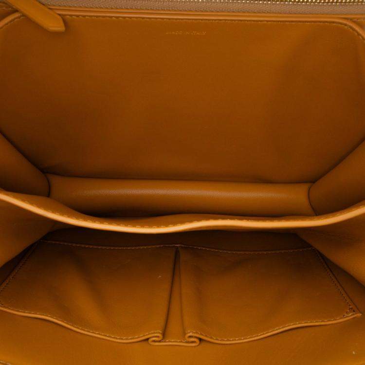 Pre Owned Celine Orange Medium Calfskin Classic Box