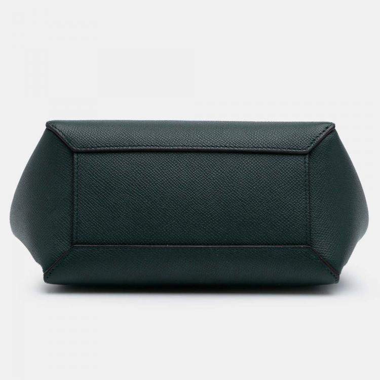 Pre Owned Celine Green Nano Grained Calfskin Belt Bag