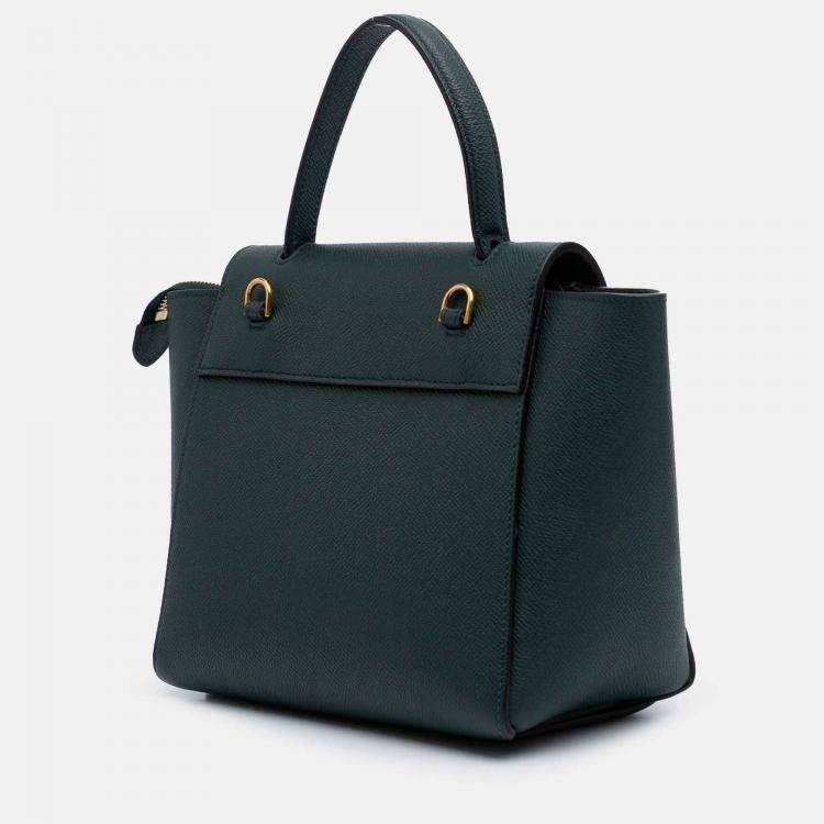 Pre Owned Celine Green Nano Grained Calfskin Belt Bag