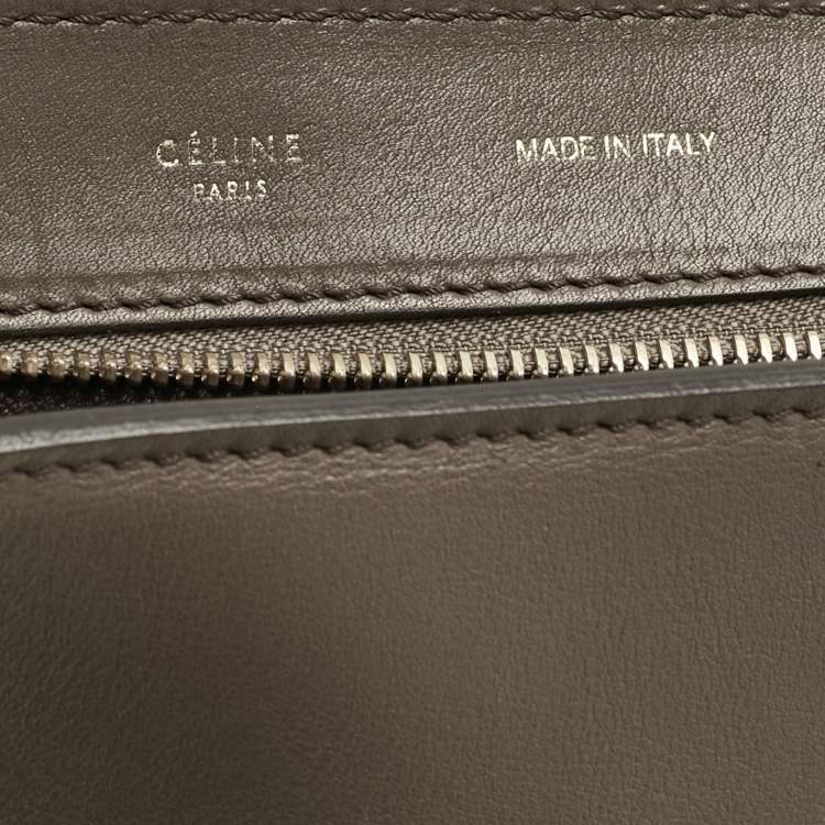 Pre Owned Celine Multicolor Leather and Suede Medium Trapeze Top Handle Bag