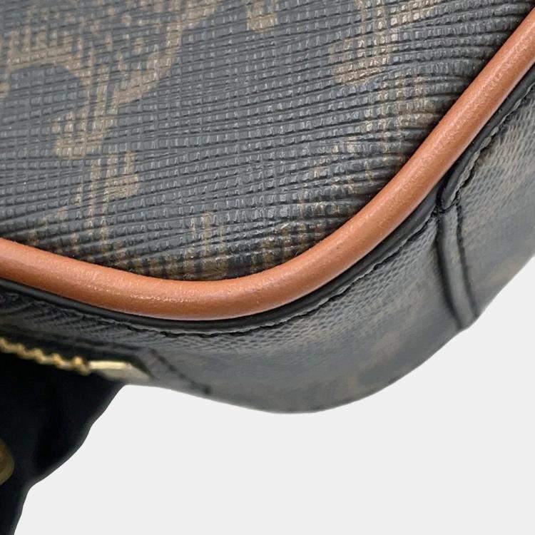 Pre Owned Celine Triomphe Tan PVC Leather Mini 2-Way Bowling Bag
