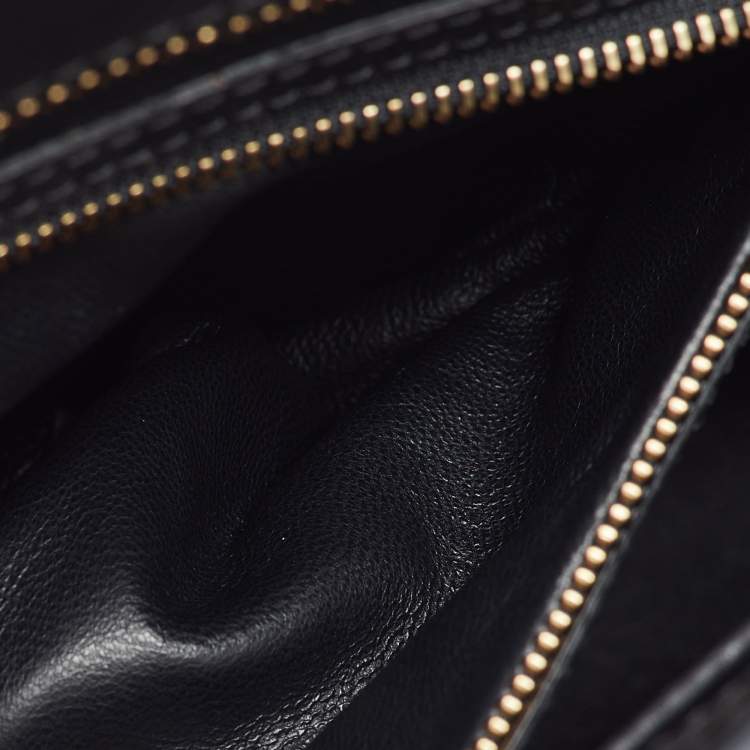 Pre Owned Celine Tri Color Leather and Nubuck Leather Mini Luggage Tote