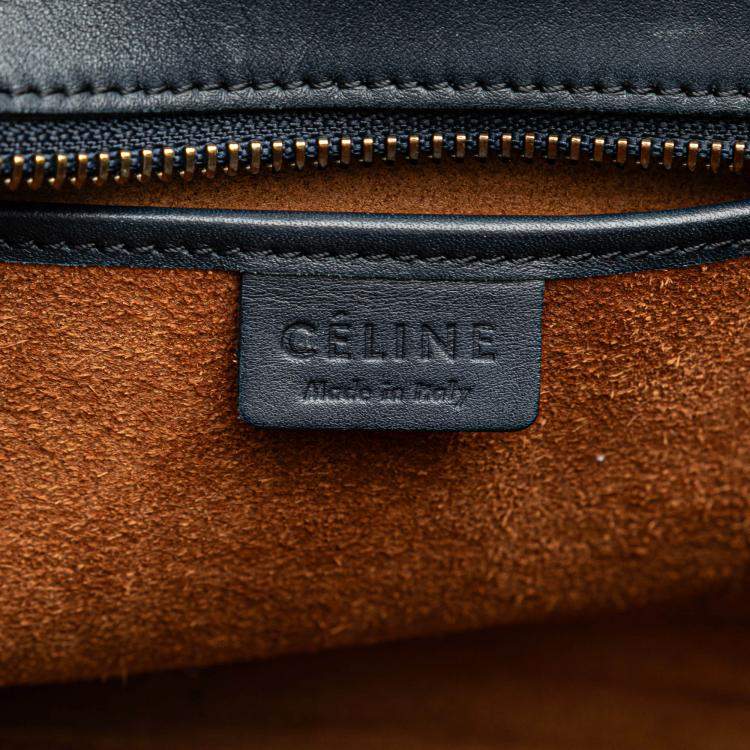 Pre Owned Celine Multicolor Nano Tricolor Leather Luggage Tote