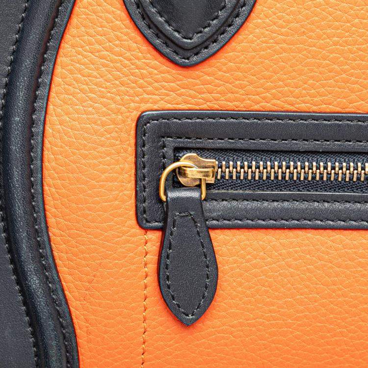Pre Owned Celine Multicolor Nano Tricolor Leather Luggage Tote
