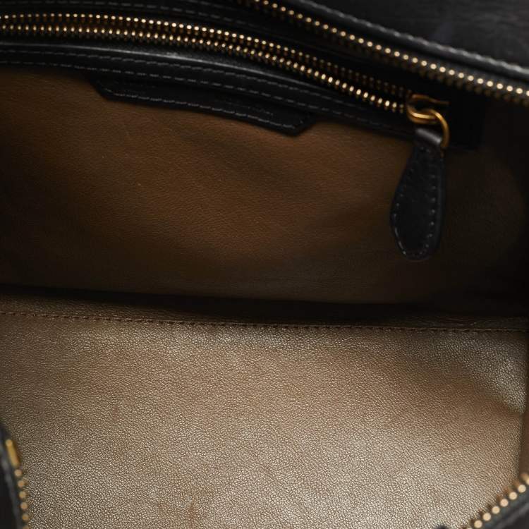 Pre Owned Celine Tricolor Nubuck and Leather Micro Luggage Tote
