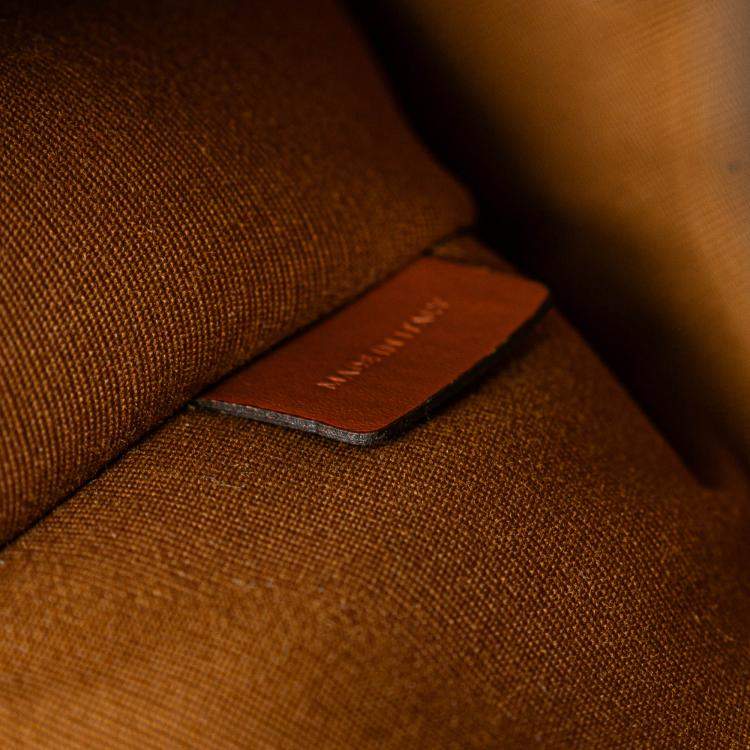 Pre Owned Celine Brown Mini Triomphe Coated Canvas Vertical Cabas Satchel