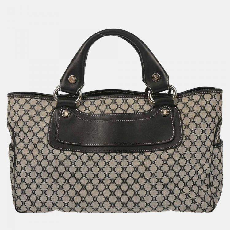 Pre Owned Celine Boogie Gray Canvas Macadam Tote Bag