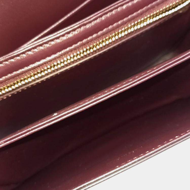 Pre Owned Celine Burgundy Leather Celine Triumph Bag Medium