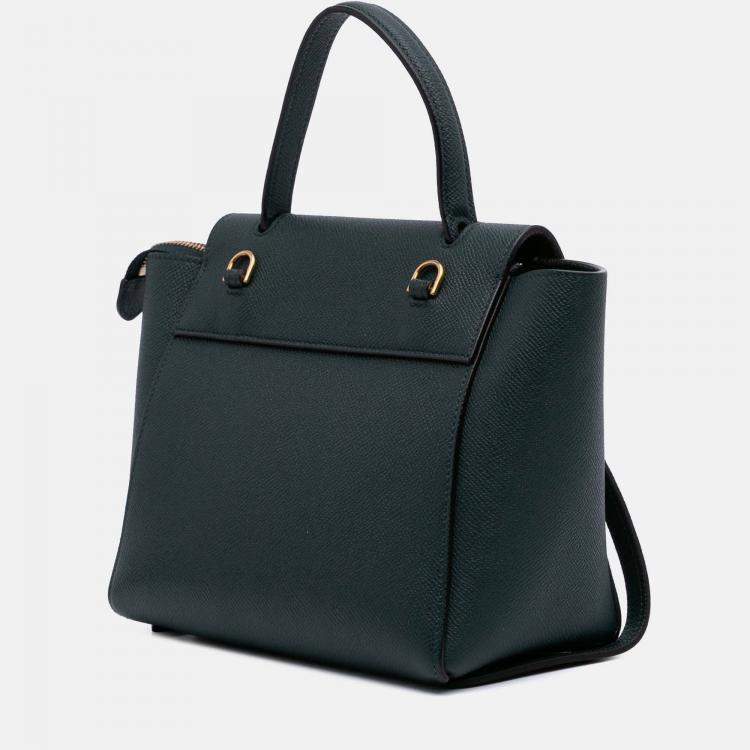 Pre Owned Celine Green Nano Grained Calfskin Belt Bag