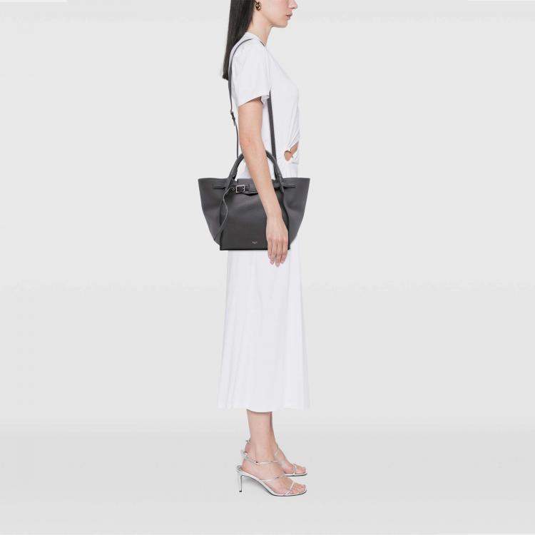 Pre Owned Celine Grey Small Grained Calfskin Big Bag