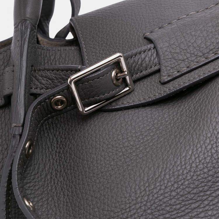 Pre Owned Celine Grey Small Grained Calfskin Big Bag
