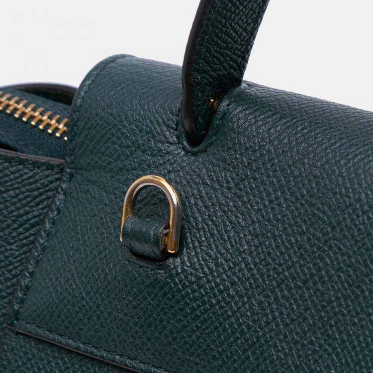 Pre Owned Celine Green Nano Grained Calfskin Belt Bag