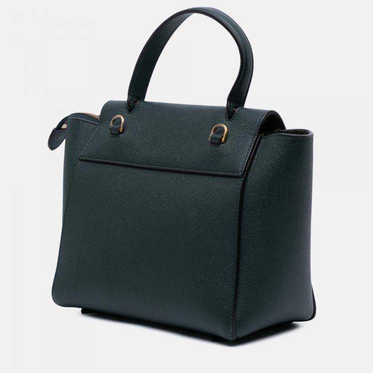 Pre Owned Celine Green Nano Grained Calfskin Belt Bag