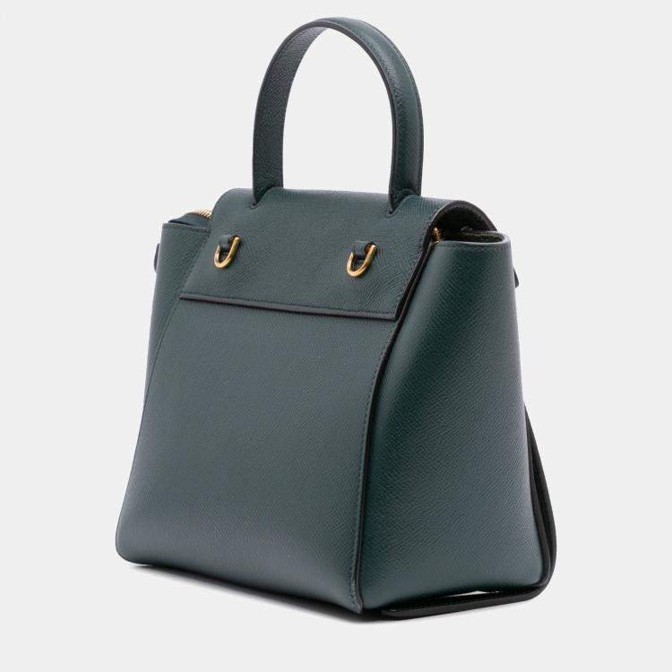 Pre Owned Celine Green Nano Grained Calfskin Belt Bag