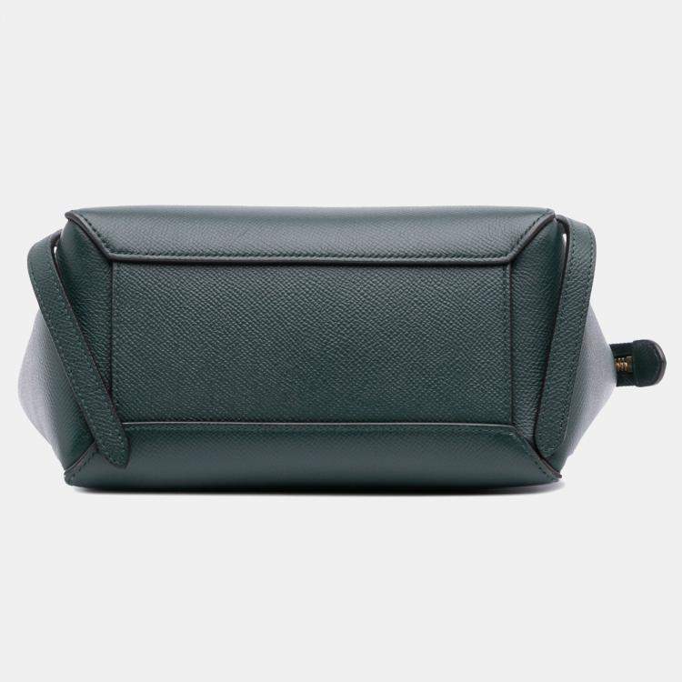 Pre Owned Celine Green Nano Grained Calfskin Belt Bag
