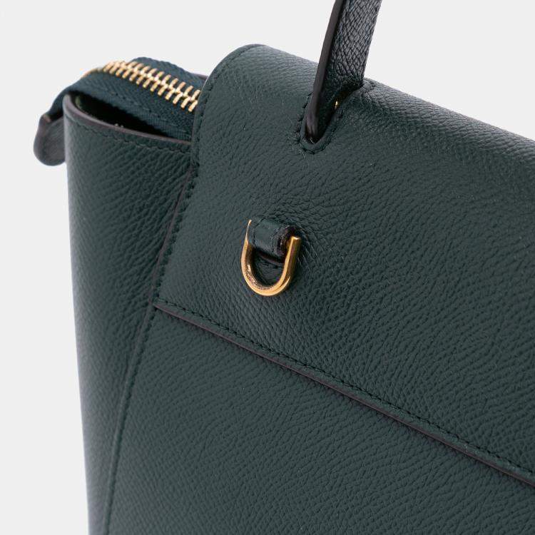 Pre Owned Celine Green Nano Grained Calfskin Belt Bag