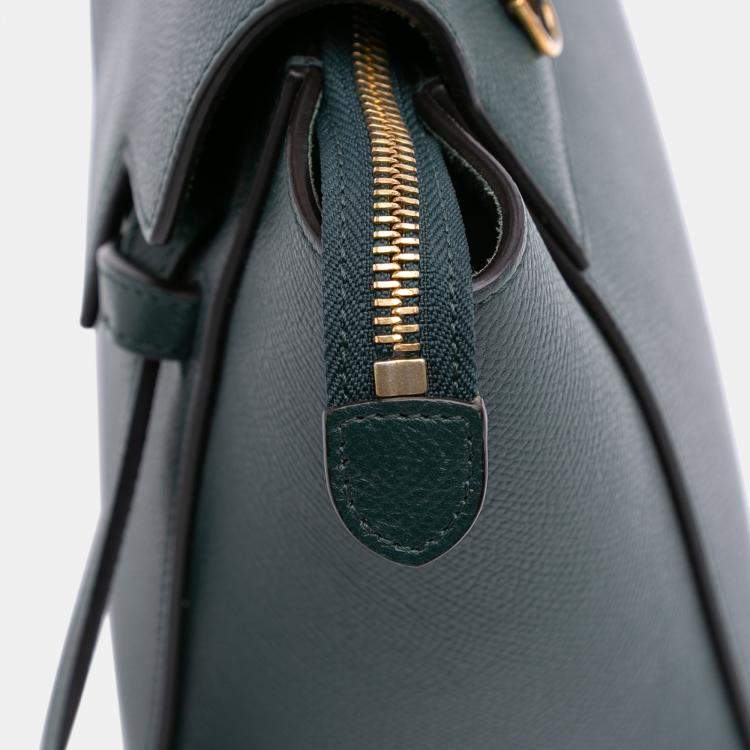 Pre Owned Celine Green Nano Grained Calfskin Belt Bag
