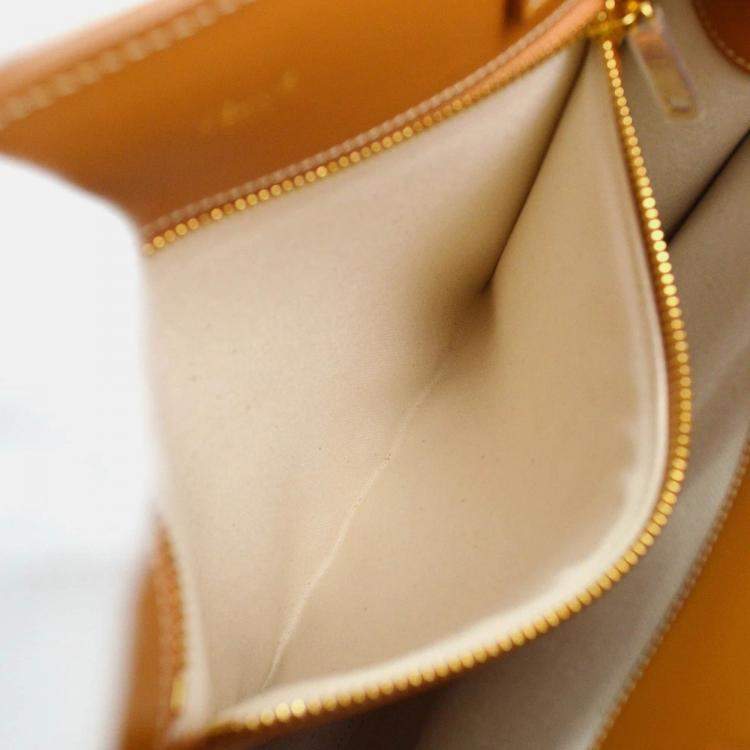 Pre Owned Celine White Brown Vertical Cabas 2way Tote Bag