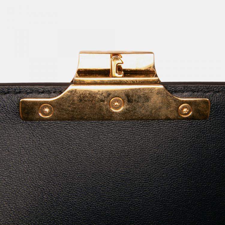 Pre Owned Celine Blue Classique Shiny Calfskin Triomphe Crossbody
