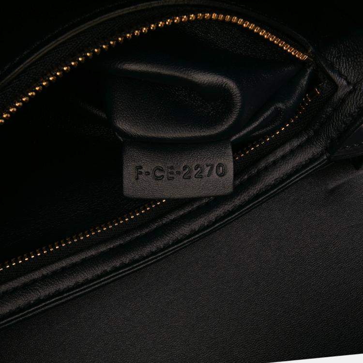 Pre Owned Celine Blue Classique Shiny Calfskin Triomphe Crossbody