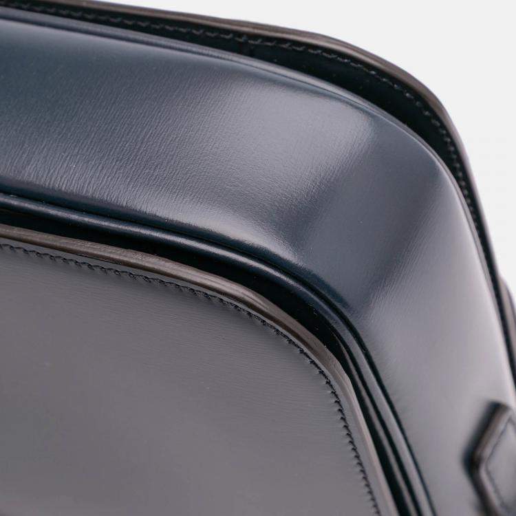 Pre Owned Celine Blue Classique Shiny Calfskin Triomphe Crossbody
