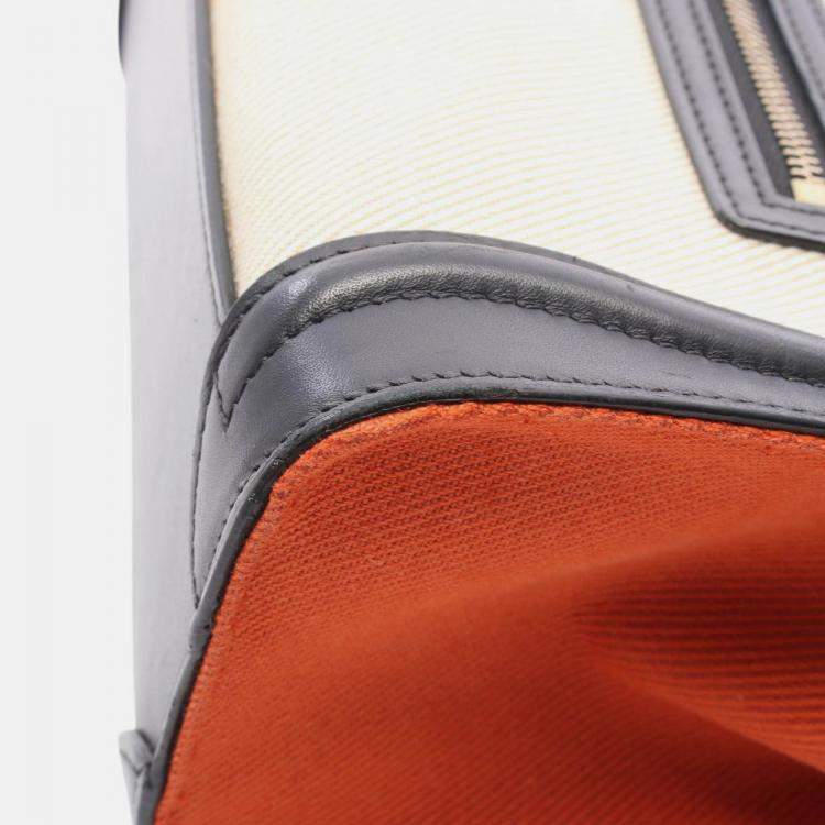 Pre Owned Celine Multicolor Nano Tricolor Canvas and Leather Luggage Tote