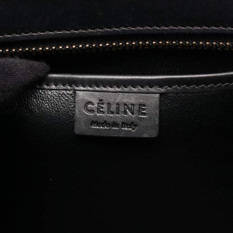 Pre Owned Celine Multicolor Nano Tricolor Canvas and Leather Luggage Tote