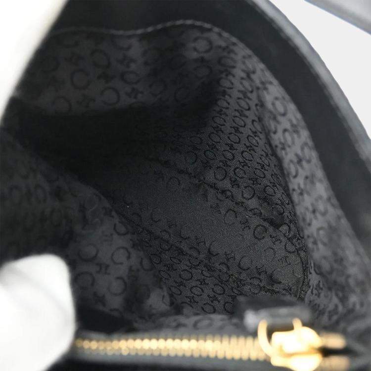 Pre Owned Celine Black Canvas C Macadam Tote Handbag