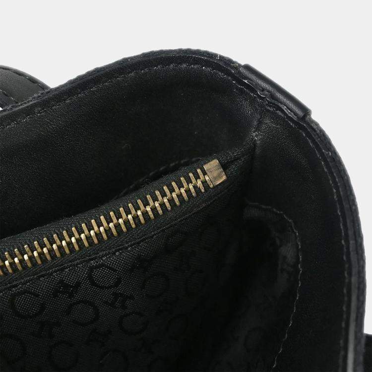 Pre Owned Celine Black Canvas C Macadam Tote Handbag