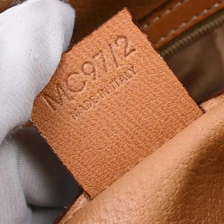 Pre Owned Celine Brown Coated Canvas Leather Macadam Handbag