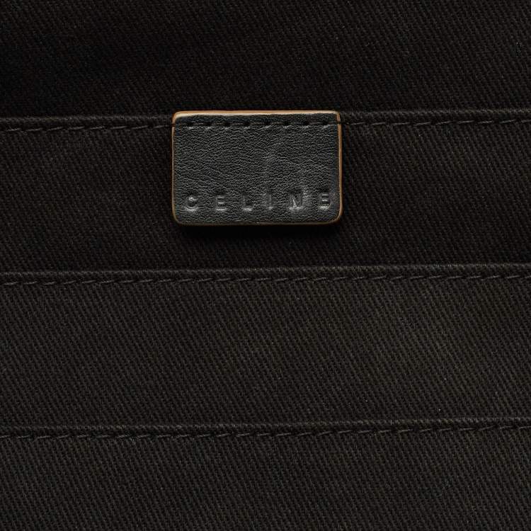 Pre Owned Celine Black Macadam Canvas and Leather Vintage Briefcase