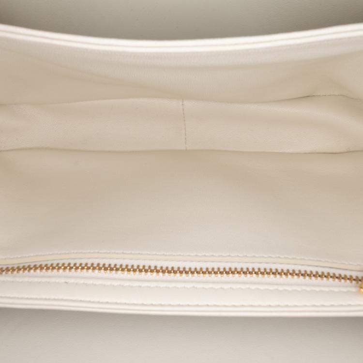 Pre Owned Celine Beige Classique Shiny Calfskin Triomphe Crossbody