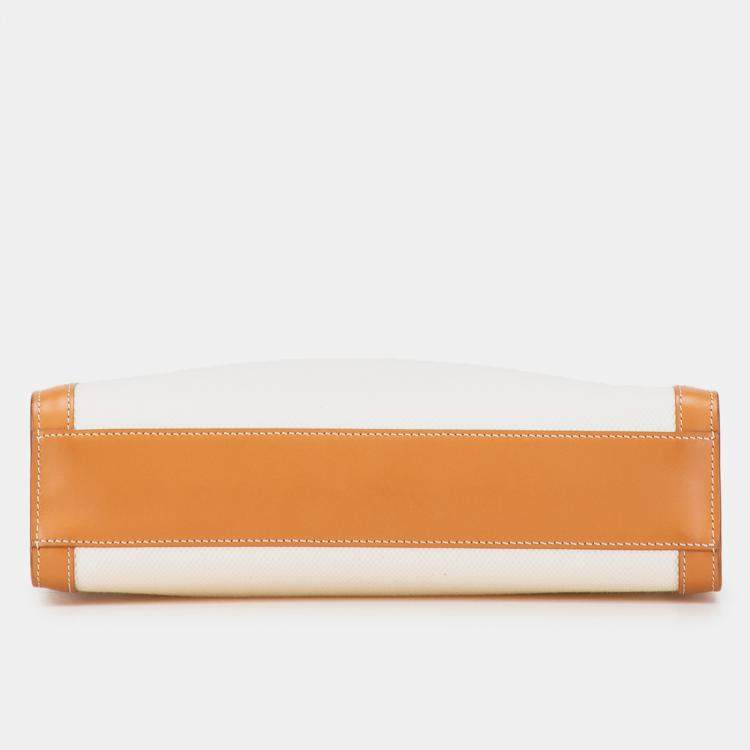 Pre Owned Celine Beige Small Canvas Vertical Cabas Satchel