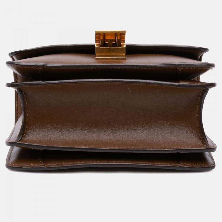 Pre Owned Celine Brown Small Calfskin Classic Box